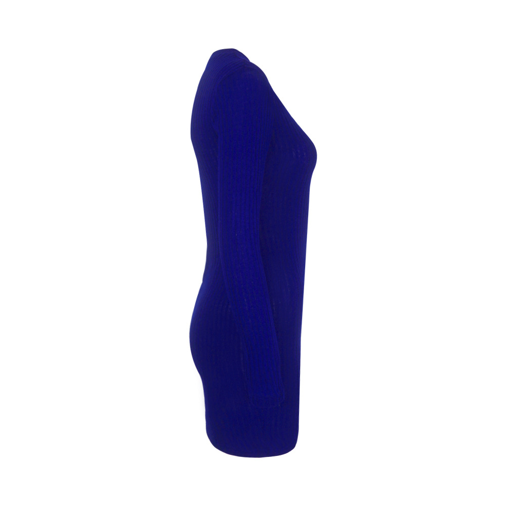 W25038-3 Женский Трикотаж Bodycon Коктейль Вечерний Свитер Мини-Платье